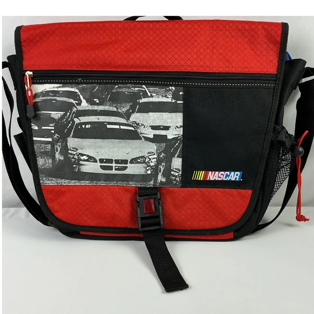 NASCAR Racing Messenger‎ Bag Red Black Shoulder Bag Racing Cars Logo